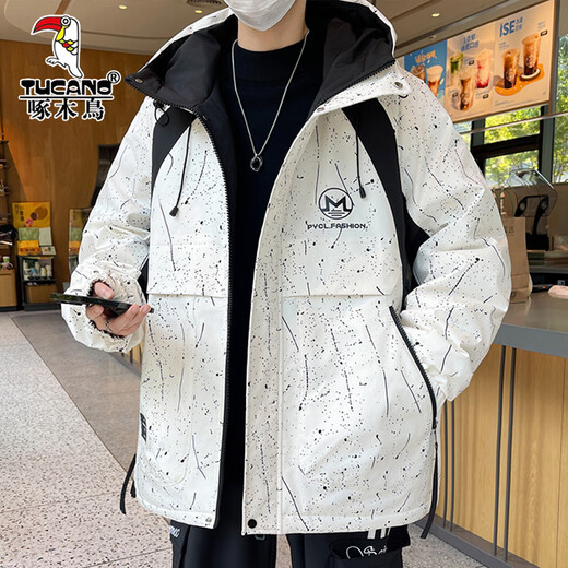 Veste de pic (Tucano) Veste veste pour hommes et hiver 2025 Nouvelle marque de mode plus velours veste à capuche épaissis