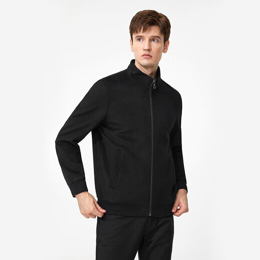 金利来GY服饰夹克男商场同款含绵羊毛舒适保暖外套JWL1339-LK105 黑色 1XL 