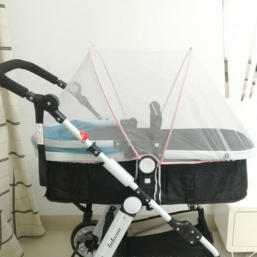 Chuge high-quality baby stroller mosquito net universal stroller portable full cover enlarged encryption breathable high landscape net full cover mosquito net white encryption