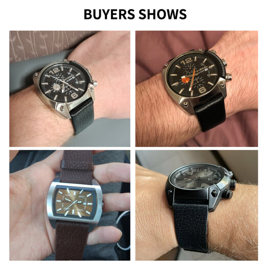 Adapted to POLICE watch accessories PL.14698 13806 large dial cowhide strap 24 26 28 30mm brown-steel buckle-K3 interface width 22mm