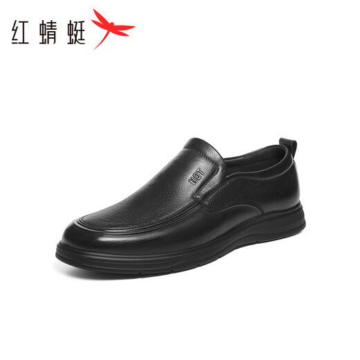 
Red Dragonfly Casual Leather Shoes 2025 Spring New Men's Genuine Leather Shoes Business Middle-aged and Elderly Daddy Shoes WTA15051 Black 40