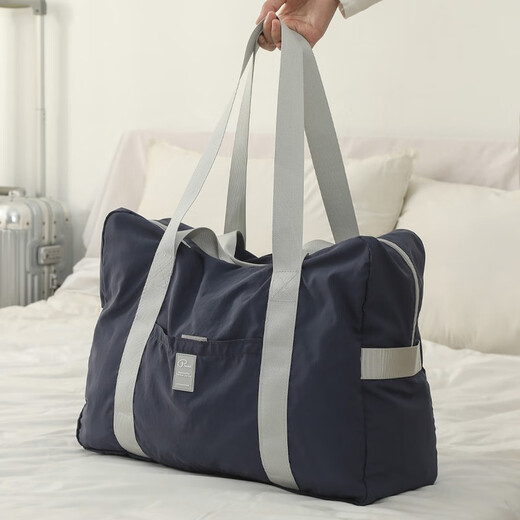 Potravel.Design Klappstierbeutel große Kapazität Männer und Frauen handgehaltene Umhängetasche Kurzstrecken-Business-Reise Duffle Bag Wälz Beutel Trolley Hülle Navy Blau