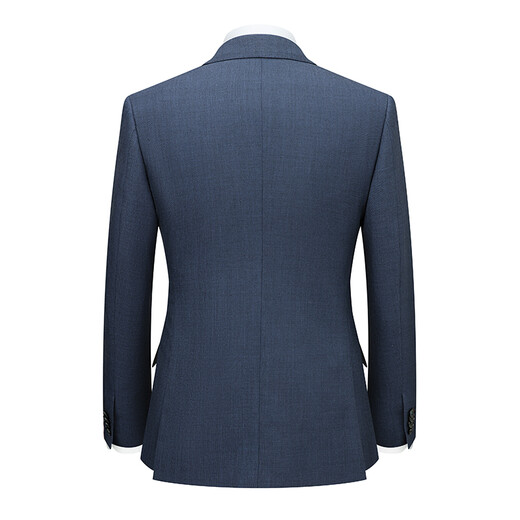 BAROMON handmade half linen lining 100% wool suit men's British fabric double suit business formal half linen lining - blue and green 165B (single suit top)