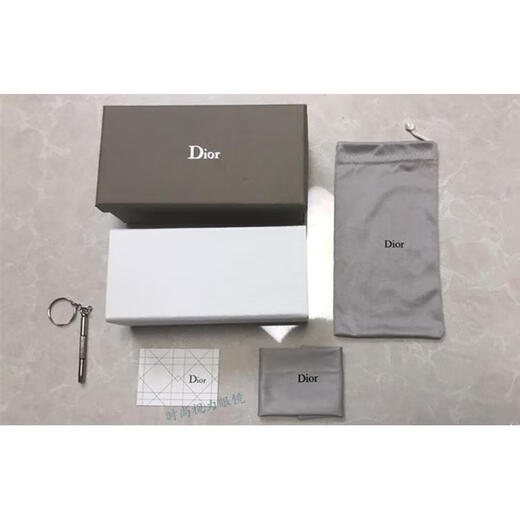 Adaptado a la caja de gafas de sol de CD original de Dior Caja de almacenamiento plano de almacenamiento resistente a la presión Accesorios de bolsas de bolsas de polvo aplicables (grandes) Caja de gafas de sol negras