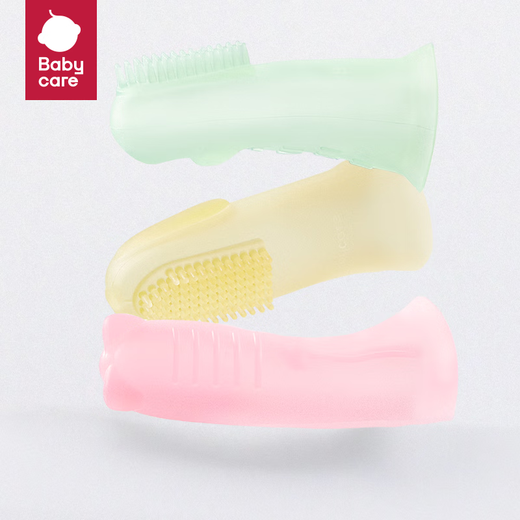 Babycare finger set toothbrush baby cartoon children's silicone soft hair baby toothbrush cleaner 2 pack crocodile + dog