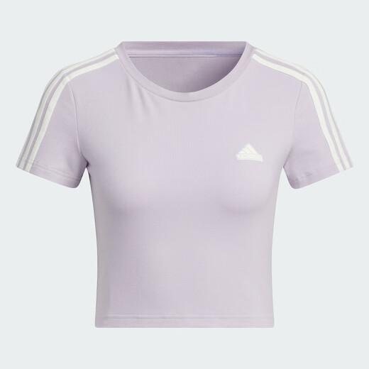 adidas kurzärärmig T-Shirt Frauen Sommer Neue Sportbekleidung gestrickt atmungsaktiven kurzen runden Hals-Top Ji9794 Purple S