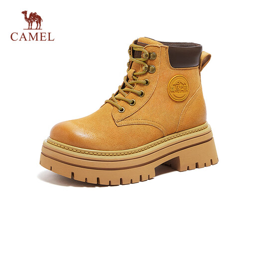 Kamel (Kamel) [Shanyun] Arbeitsstiefel dick gestärkte, erhöhte gelbe Stiefel Retro Vielseitige trendige Martin-Stiefel L24W469637 Rosy 37
