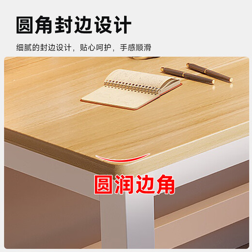 Super Nai next day delivery computer desk desktop simple desk office study writing long table gaming table home bedroom ancient oak color black frame 120*60*75CM