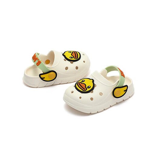 B. Duck Little Yellow Duck Zapatos para niños para niños y niñas Sandalias para zapatos para niños de verano zapatos de playa sin deslizamiento Beige 28 Longitud interior alrededor de 185 mm
