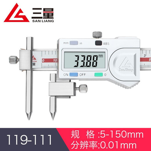 Drei-Quantity (Sanliang) Dreiquantität Sanliang Digitale Grafik-Bremssattel 5-150 mm Mittelabstand Messung Edelstahl-Lochabstand Messung 119-12210-200 mm