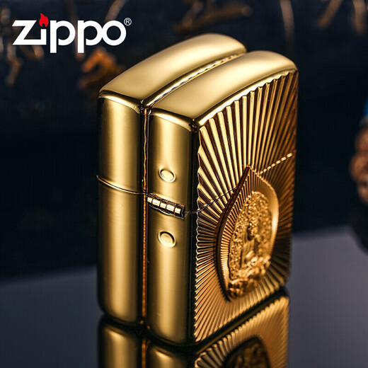 Zippo leichter Zippo Echtes Buddha-Licht glänzt mit hellem Bodhi ohne Baum ZP-JP-ZBT-2-B Herrengeschenk ZP-JP-ZBT-2-20B DY9902TZ