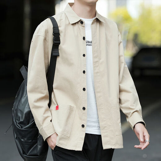 xcfreht plus velvet spring and autumn style men's long-sleeved shirt casual loose version iron-free Hong Kong style business shirt men's jacket long-sleeved 9922 models (dark gray) M 100Jin[Jin equals 0.5 kg]-120Jin[Jin equals 0.5 kg]