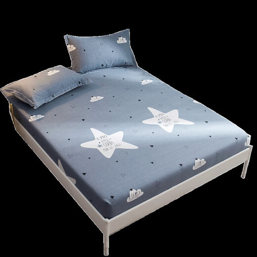 Mengyier 10cm brown mattress fitted sheet, brown mattress mattress protective cover thin mattress 3cm 5-8 special 10cm couch Xinghailian-grey 180X200-c-m+pillow-cover 2 pieces