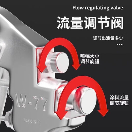 DELIXI ELECTRIC spray paint gun pneumatic paint gun automotive paint high atomization spray can classic F-75S lower pot/1.5 caliber 750ML