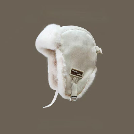 Rui Che's new winter cold-proof and warm Lei Feng hat for women, retro fashionable cycling ear protection, men's velvet thickened hat, black, one size fits all