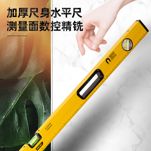 Deli Tool Level High-precision Level Level Small Aluminum Alloy Anti-fall Balancer Strong Magnetic Ruler Home Strong Magnetic Type Surface Paint 100cm DL291000