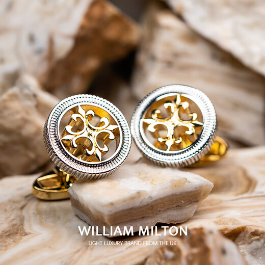 WILLIAM MILTON classic iris cufflinks men's handmade sleeve nails business casual cuff button gift box iris flower