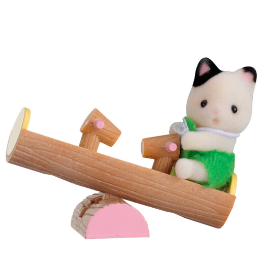 [70% nuevo] Senbeier Family Juguetes para niños Girls Gift Play Play House Princess Doll Toy Dolls Black Eared Cat Baby and Seswew 5205