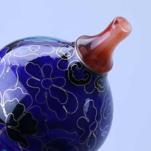 Blue Peacock T-068 Hulusi Profesional Performance Ebony Wooden Pipe Cloisonne Instrumentos musicales étnicos Sky Blue C-Tune sin libros de texto