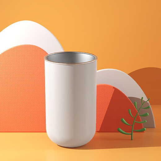 Yakong mouthwash cup, toothbrushing cup, household toothbrush cup, dental cylinder, stainless steel wash cup, couple set, children's set, stainless steel white with handle