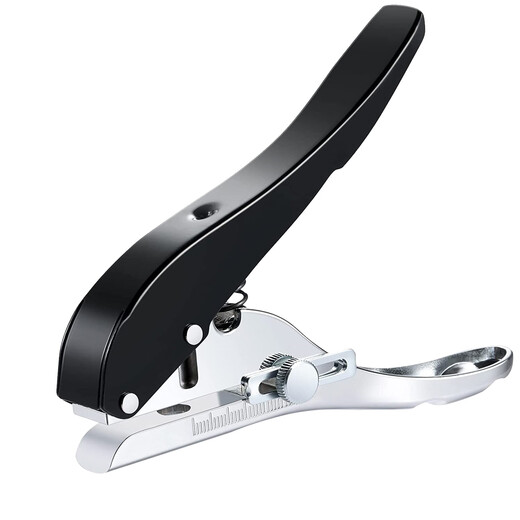 尤池哩封边条打孔钳木工打孔器8mm沉空钻头手握打孔机平斜口木工打孔钳 木工钳黑色8毫米 送【沉钻孔+限位器+备用弹簧】