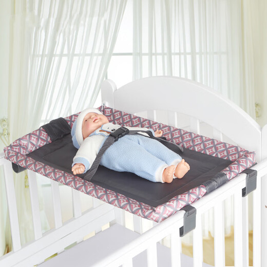 Jingmengyuan Baby Diaper Changing Table Bed Cuna de juego Plegable Cuna de madera Especial Bab Bab Bb Table Tabla de cuidado de pañales 65 piezas Bolsa de almacenamiento azul