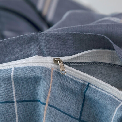 Red bean thickened pure cotton student three-piece soft children's dormitory bunk sheets, quilt cover, pillow and quilt multi-piece set Xirui style-grey three-piece set/1.5*2.0cm quilt cover+sheet+pillowcase