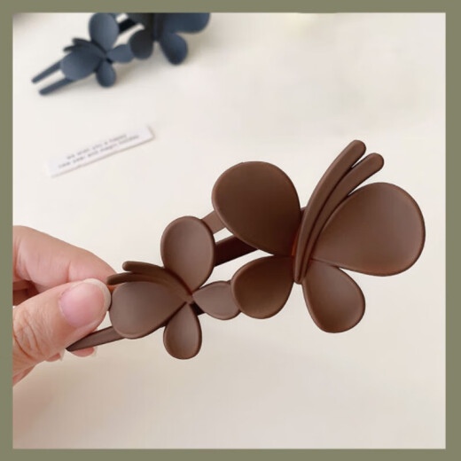 Xiangwan Butterfly Hair Clip für Frauen auf der Rückseite ihrer Köpfe, Haarclip für Frauen, einzeilige Haarclip für Frauen, Erdfarbe Haarklamme