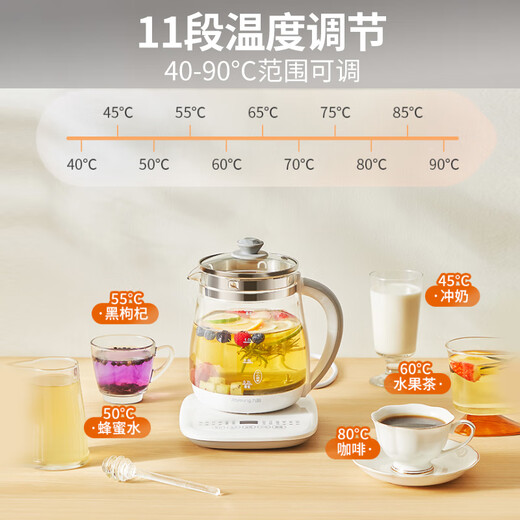 Joyoung 0 Glue Health Pot Glass Flower Teapot Detachable Tea Basket Customized 12 Functions Tea Maker Electric Kettle 1.5L WY155