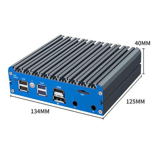 倍控四网口千兆迷你ROS软路由器ESXI虚拟工控机嵌入式工控机win10 linux N6000 N5105嵌入式工控机 N6210四核D4【G48铝蓝226】M.2硬盘 4G内存+128G硬盘