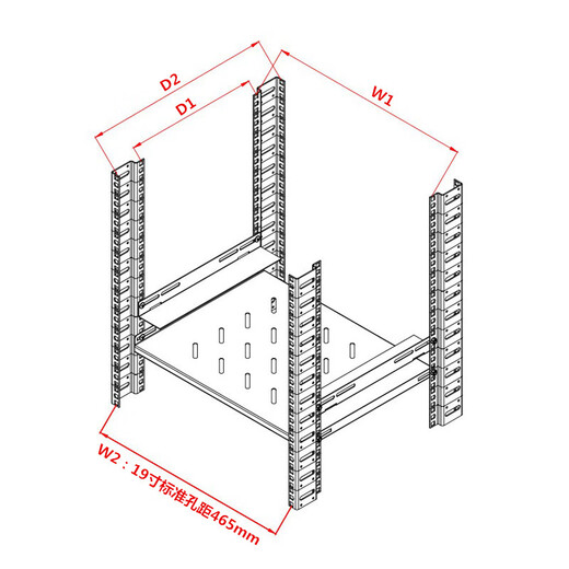Server cabinet guide rail L-shaped bracket thickened network L-shaped guide rail cabinet bracket angle iron cabinet load-bearing 1x1x1cm 750mm long + screws