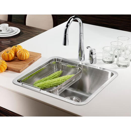 KOHLER K-3884T-S-NAC-NA Prolo single-trough table double-use kitchen basin K-3884-C-NA sewer pipe water pipe 50)