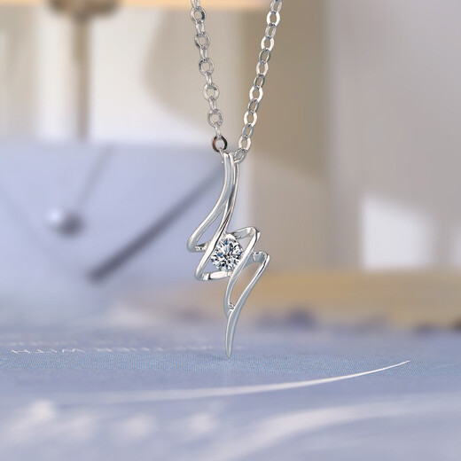 Saturday Fortune (ZLF) pendant for women 18K gold single diamond diamond necklace women's light luxury and fresh gift for girlfriend holiday gift pendant (chain not included)