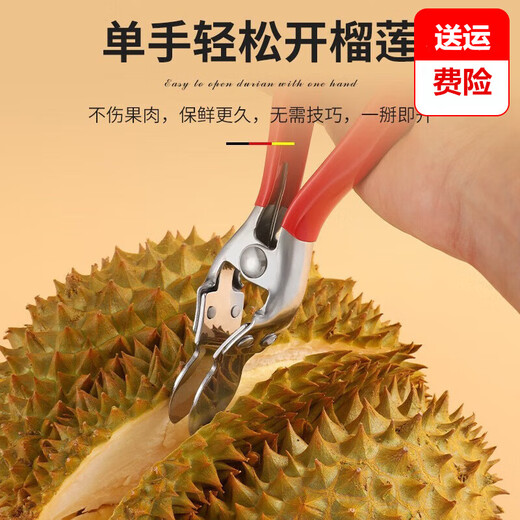 Yingrong new durian opener clip to open watermelon durian pliers fruit opener to peel durian special knife to open durian tool upgraded anti-slip durian opener