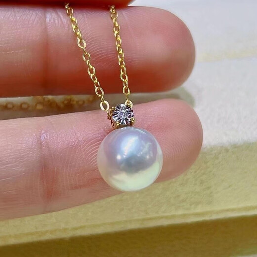 Fat Donglai's same style as Princess Diana's pearl pendant 925 silver South Sea thick gold Queen Princess classic Princess Diana gold beads French style Classic Princess 14mm South Sea thick gold