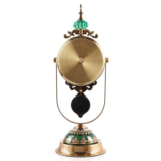 Hanshi (Hense) table clock living room clock display table clock clock ornaments desktop clock home light luxury decorative pendulum clock HD6902 emerald glass model HD6903