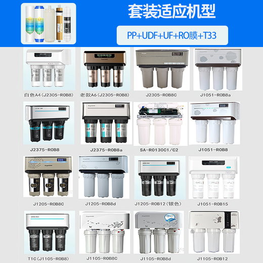 金线泉 通用安吉尔净水器A4\/A6滤芯五级套餐J1105 J1205 J2305 J2375反渗透 【套餐二】合适机型PP+GAC+GAC-全套五级