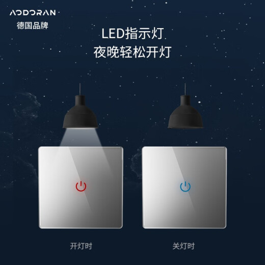 Aodoran 86 type touch switch touch sensor home smart wall touch screen sensor tempered glass panel TV + computer socket