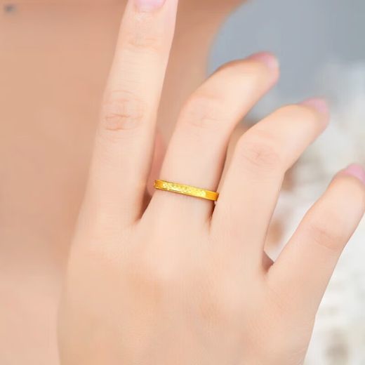 Junkiss fish scale gold ring for men and women 999 solid gold ring glossy ring jewelry gift for girlfriend fish scale gold ring ring number 10 1g