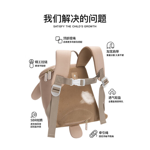 ZOY ZOII Bag de tracción para niños de 2 a 6 años Mochila de jardín de infantes Baby Anti-Lost Lindo Ligera Escolar Bolsa de vacaciones para niños