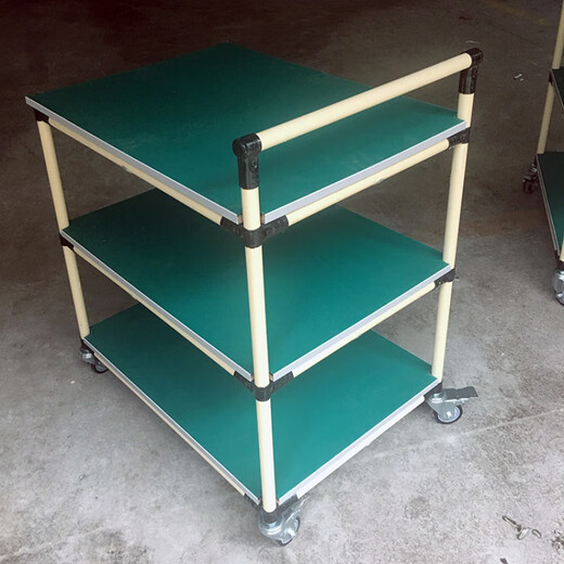 XMSJ Lean Tube Workbench Doppelschichtumsatz LKW-LKW-Material Rack Mehrschicht alternder Rack Mobile Trolley L1000W500H12004 Schicht