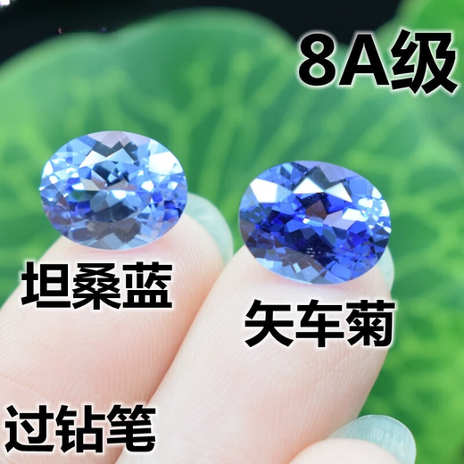 Ancient Ran cultivated sapphire 8A grade tanzanite loose stone oval cornflower blue ring surface loose diamond stone color treasure Tanzanite 10x12mm