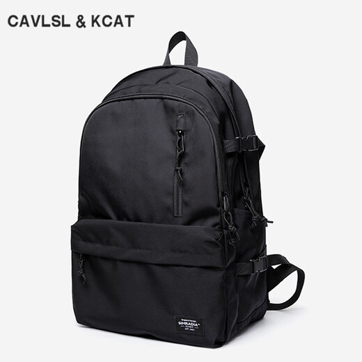 Cavlslkcat -Rucksack für Männer große Kapazität Rucksack Business Business Trip Computertasche Freizeitstraße Rucksack High School College Schultasche Schwarz 31*23*47 cm