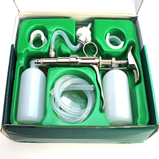 Jiashan 5ml continuous syringe, adjustable vaccine syringe, veterinary chicken, pig metal stainless steel syringe, Jiashan oil seedling special 2ml (0.1-2ml)