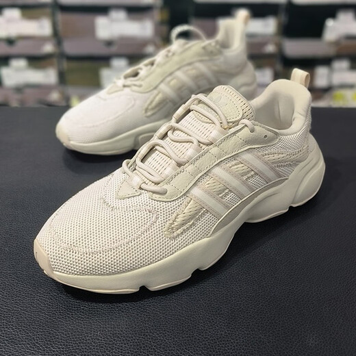 阿迪达斯 （adidas）三叶草男鞋女鞋夏季运动鞋网面透气跑步鞋复古老爹鞋休闲鞋JQ3927 JS3027/米灰 40.5