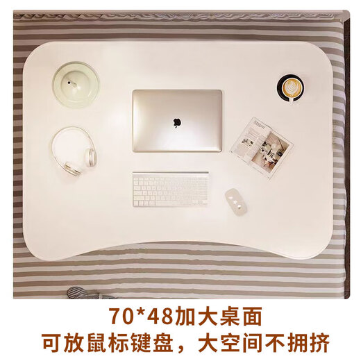 Yiman 70CM bed computer table folding learning writing desk small meal table bay window home dormitory office lazy table