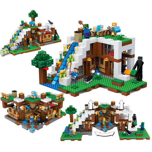 Compatible with Lego Diy Blocks assembled building blocks Minecraft Melon Farm Chicken Coop Boy Children's Toys 838-Domestic Igloo