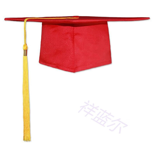 祥蓝尔礼帽18岁高中毕业帽校徽学士帽硕士博士帽帽徽章 学士帽【塑料衬】 可调