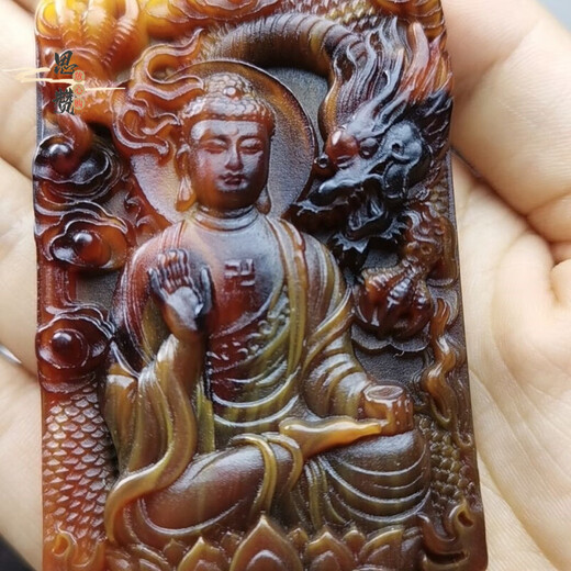 Sizan Ambergris Walking Perfume Gray Amber Sun Tathagata Pendant Set Chain with Ambergris Beads Neck Chain