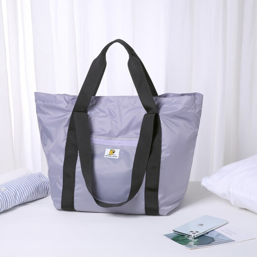 The9 V.NINE Women's Shoulder Bag Extra Large Capacity Waterproof Folding Portable Short Distance Travel Bag VD9BV63818J Smoke Purple
